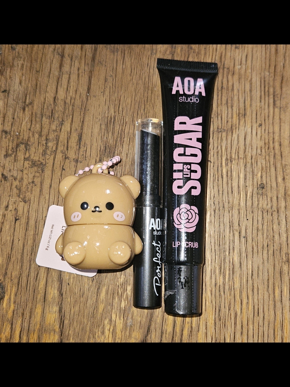 Lip Bundle- Beary Lip Balm Keychain, Lip Scrub & Lip Primer BNIB